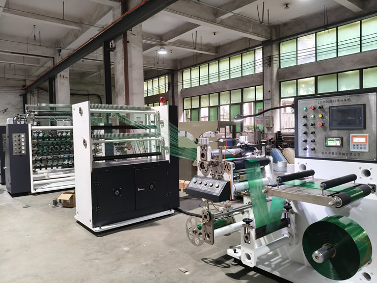 100頭電纜色帶拉線分條機(jī) 100頭電纜色帶拉線分條機(jī)